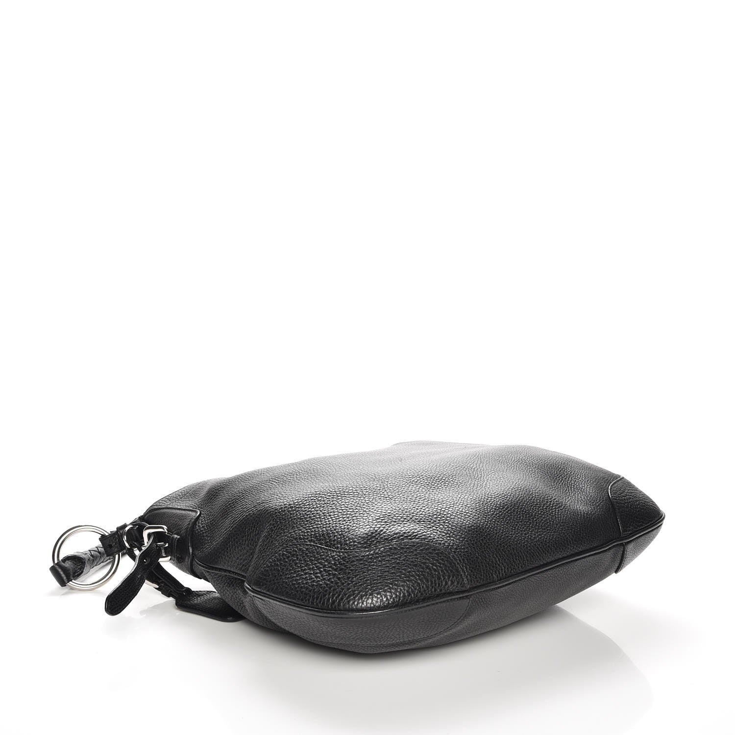 Prada Vitello Daino Braided Hobo Nero Black 4 of 9