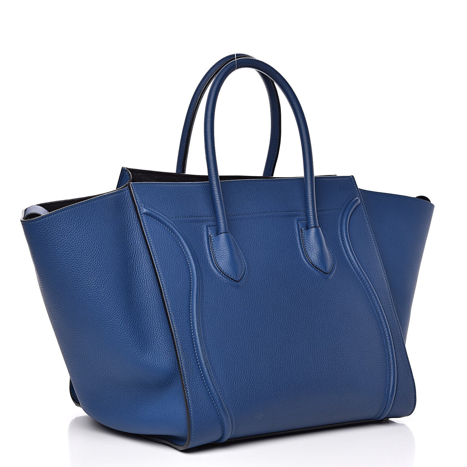 Celine Grained Calfskin Medium Phantom Luggage Deepsea 3 of 14