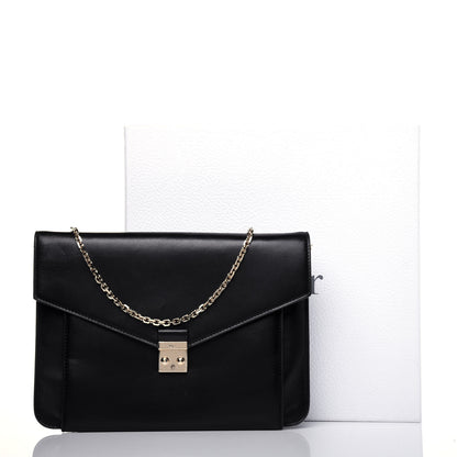 Christian Dior Calfskin Envelope Chain Clutch Black 12 of 12