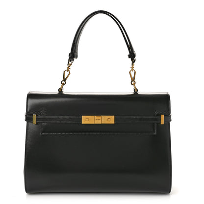 Saint Laurent Smooth Calfskin Manhattan Top Handle Black 1 of 11