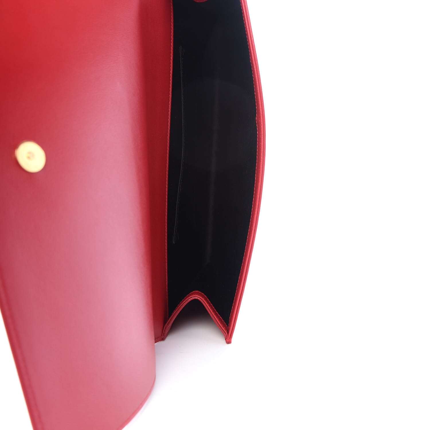 Saint Laurent Calfskin Monogram Large Belle De Jour Clutch Red 5 of 6