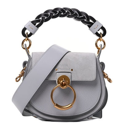 Chloe Calfskin Suede Small Braided Tess Bag Light Cloud 1 of 8