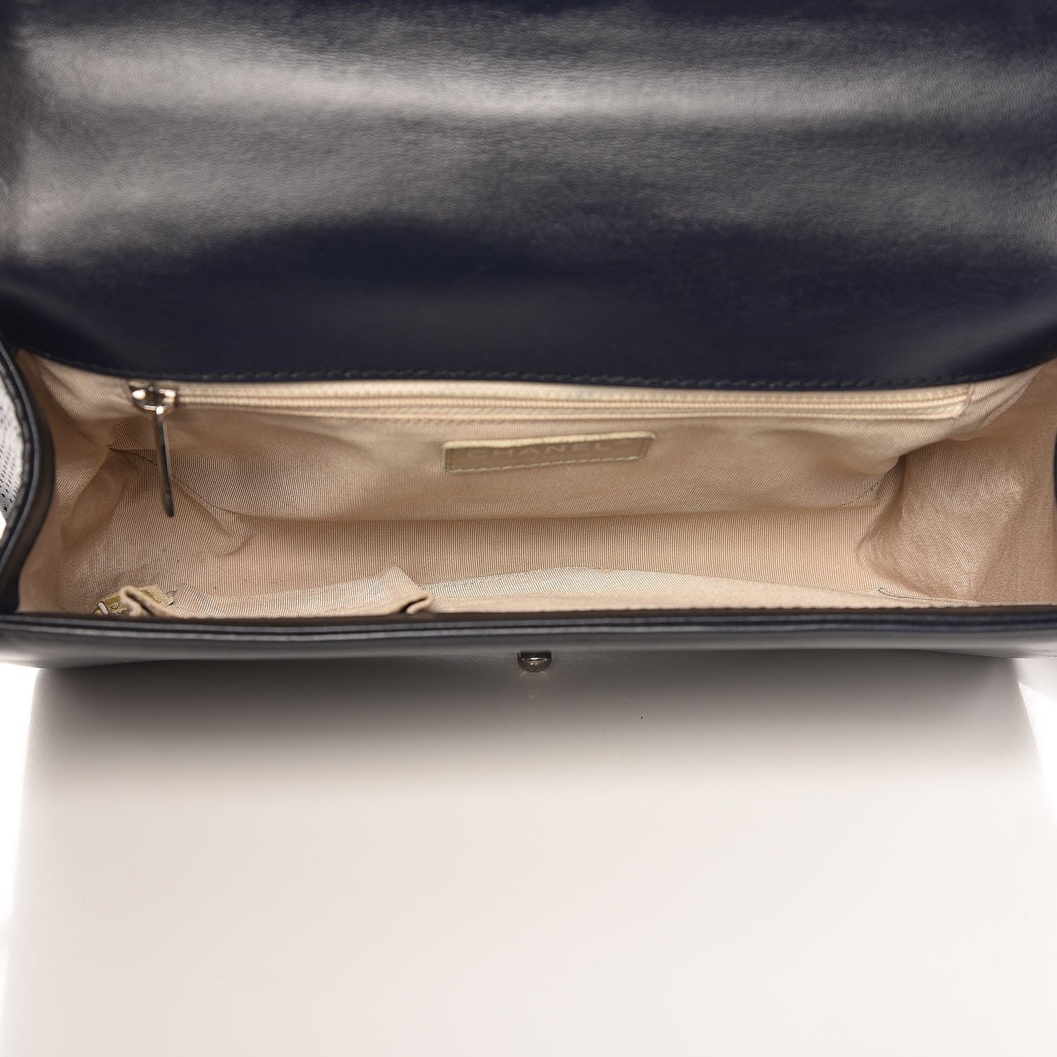 Chanel Perforated Lambskin Quilted New Medium Boy Flap Navy 5 of 10