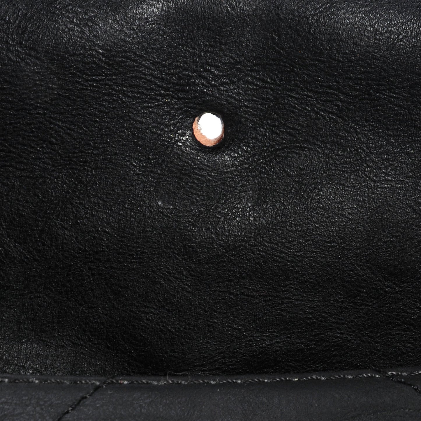 Washed Calfskin Hamptons Mini Flap Bag Black