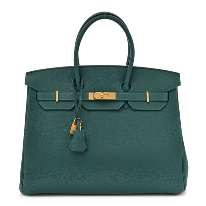 Hermes Togo Birkin 35 Malachite 1 of 16
