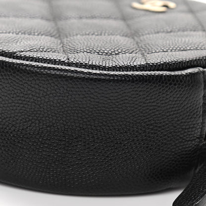 Chanel Caviar Quilted Round Clutch With Chain Black 10 of 12