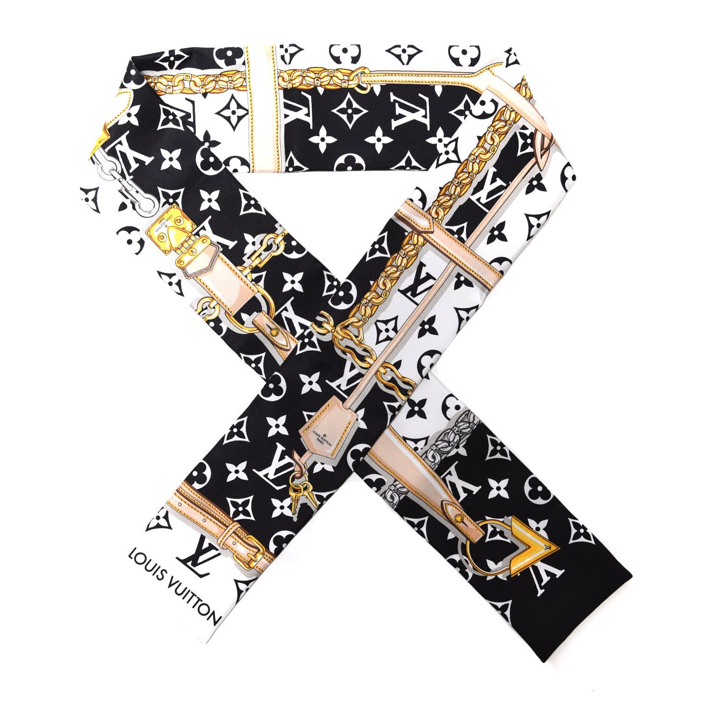 Silk Monogram Confidential Bandeau Black
