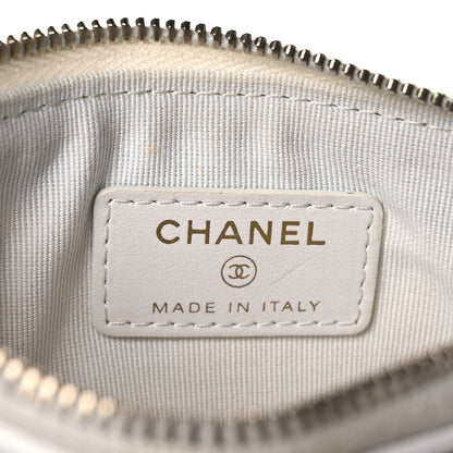 Chanel Caviar Quilted Zipped Boy Pouch White 6 of 8