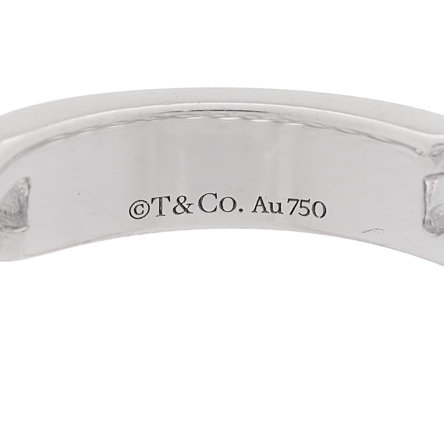 18K White Gold Diamond Micro Link Ring 49 4.75