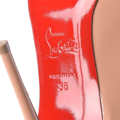 Christian Louboutin Patent Ron Ron 100 Pumps 36 Nude 9 of 10