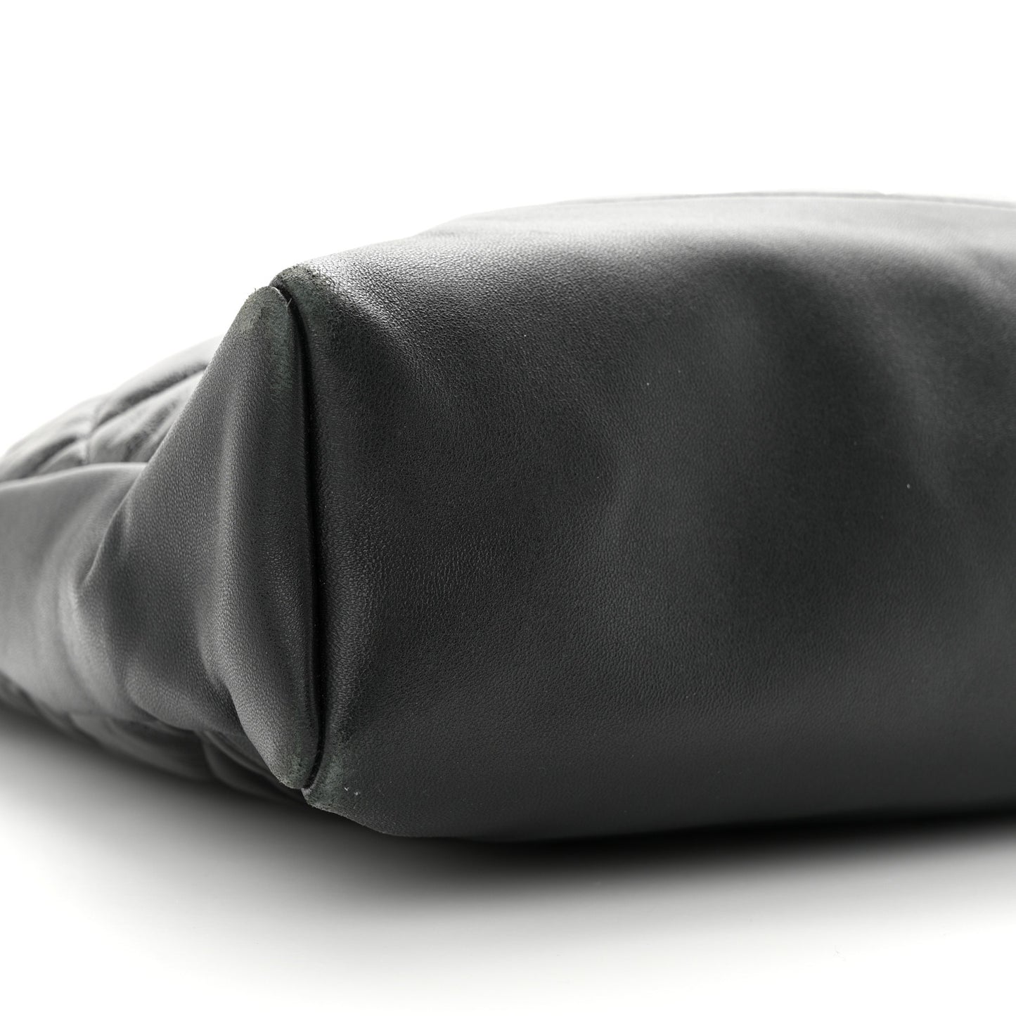 Shiny Aged Calfskin Quilted Large 31 Shopping Bag Black