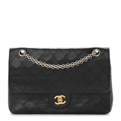 Chanel Lambskin Quilted Medium Double Flap Bijoux Chain Black 1 of 16