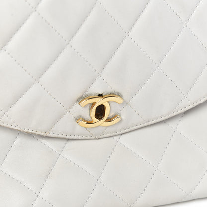 Chanel Lambskin Quilted Medium Single Flap White 11 of 17
