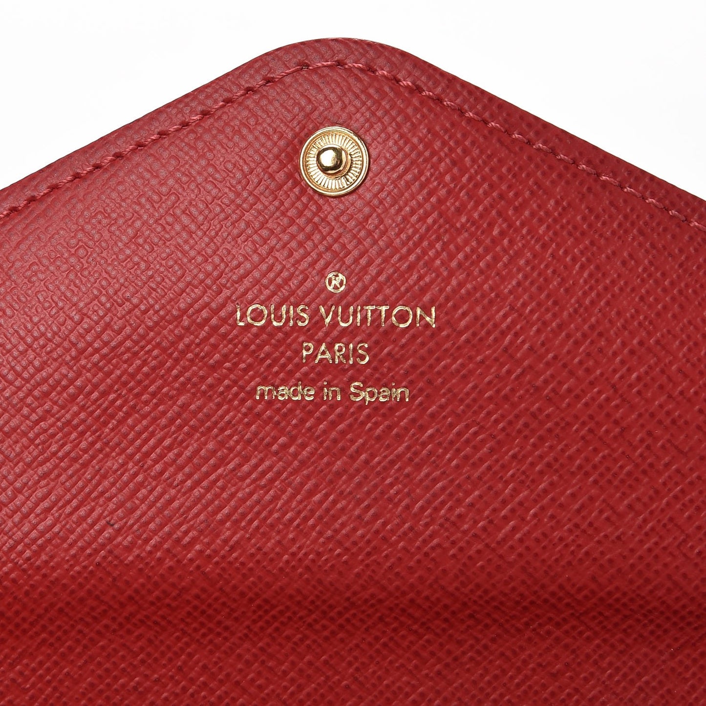 Damier Ebene Josephine Wallet Red