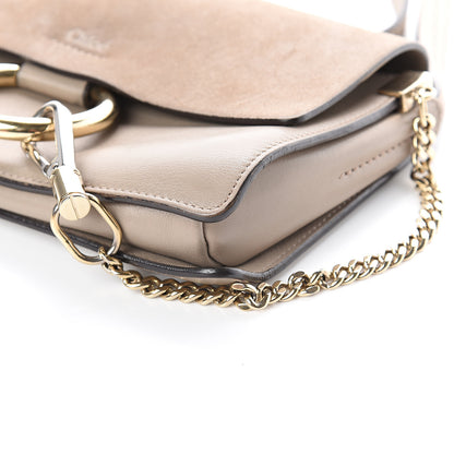 Chloe Suede Calfskin Small Faye Shoulder Bag Motty Grey 7 of 7