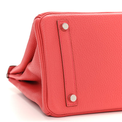 Hermes Taurillon Clemence Birkin 30 Rouge Pivoine 8 of 10