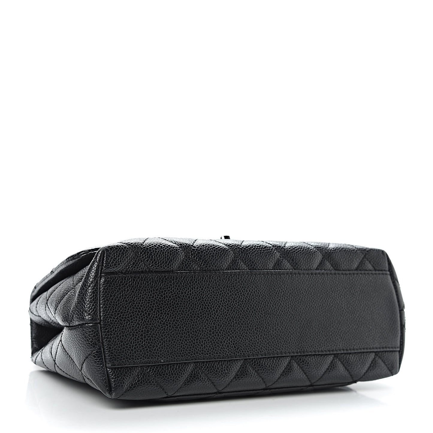Caviar Quilted Medium Kelly Flap Bag Black