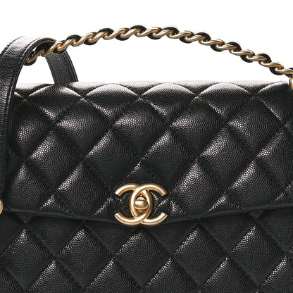 Chanel Caviar Quilted 31 Rue Cambon Top Handle Flap Black 9 of 12