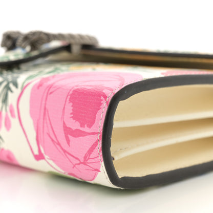 Gucci X KEN SCOTT New Shangai Calfskin Jardin D'Avril Floral Print Mini Dionysus Chain Wallet Ivory Pink 10 of 11