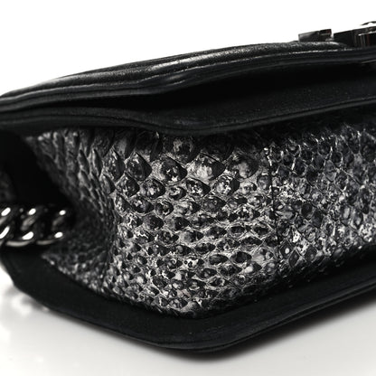 Chanel Snakeskin Calfskin Small Boy Flap Black Black 9 of 11