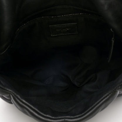 Saint Laurent Lambskin Quilted Monogram Monochrome Medium Loulou Puffer Chain Satchel Black 5 of 9