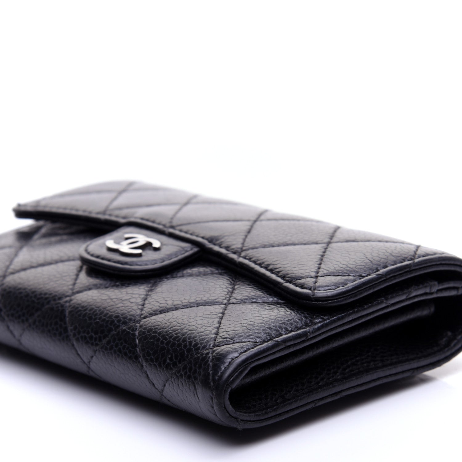 Chanel Caviar Quilted Small Flap Wallet Black 7 of 12