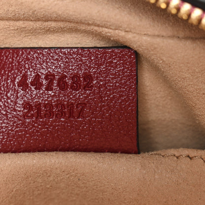 Gucci Monogram Azalea Calfskin Matelasse Diagonal Small GG Marmont Chain Shoulder Bag Beige Ebony New Cherry Red 7 of 10