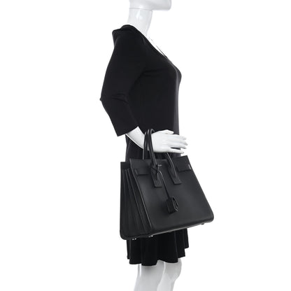 Saint Laurent Grained Calfskin Small Sac De Jour Black 2 of 13