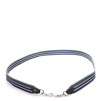 Hermes Toile Swift 25mm Sangle Cavale Shoulder Strap Malachite Bleu Electrique Black 4 of 5