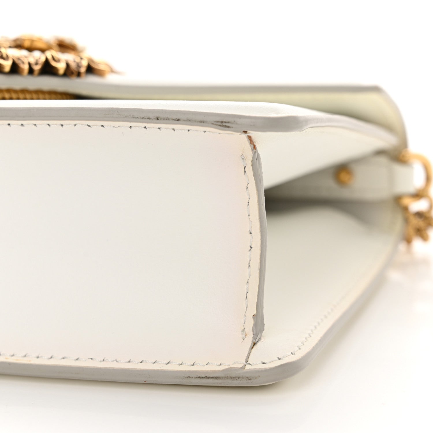 Dolce & Gabbana Smooth Calfskin Small Devotion Envelope Top Handle Bag White 9 of 18