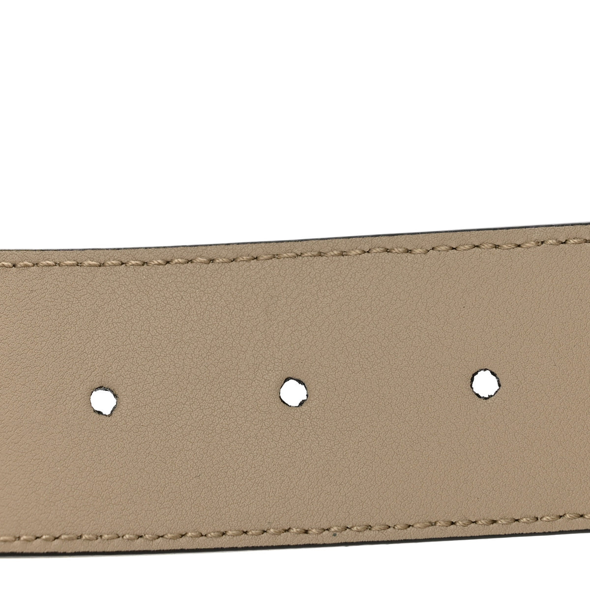 Gucci GG Supreme Monogram Matte Plutone Calfskin Double G 40mm Belt 80 32 Beige Mystic White Oatmeal 4 of 7