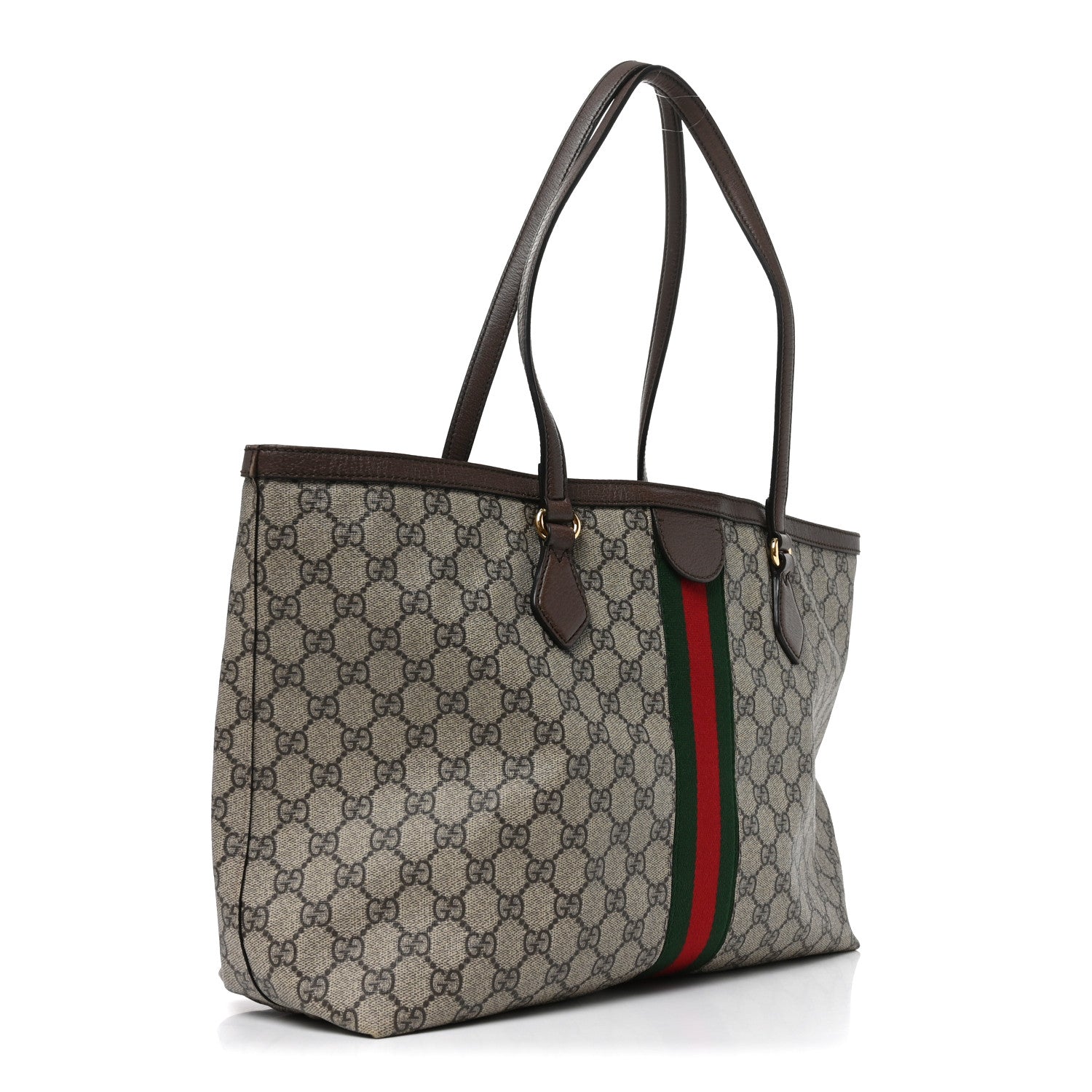 Gucci GG Supreme Monogram Medium Ophidia Shopping Tote Brown 3 of 14