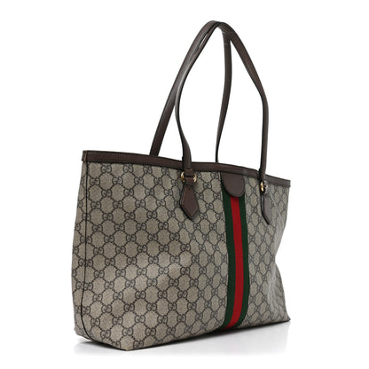 Gucci GG Supreme Monogram Medium Ophidia Shopping Tote Brown 3 of 14