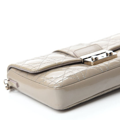Christian Dior Patent Cannage New Lock Pouch Grey 6 of 10