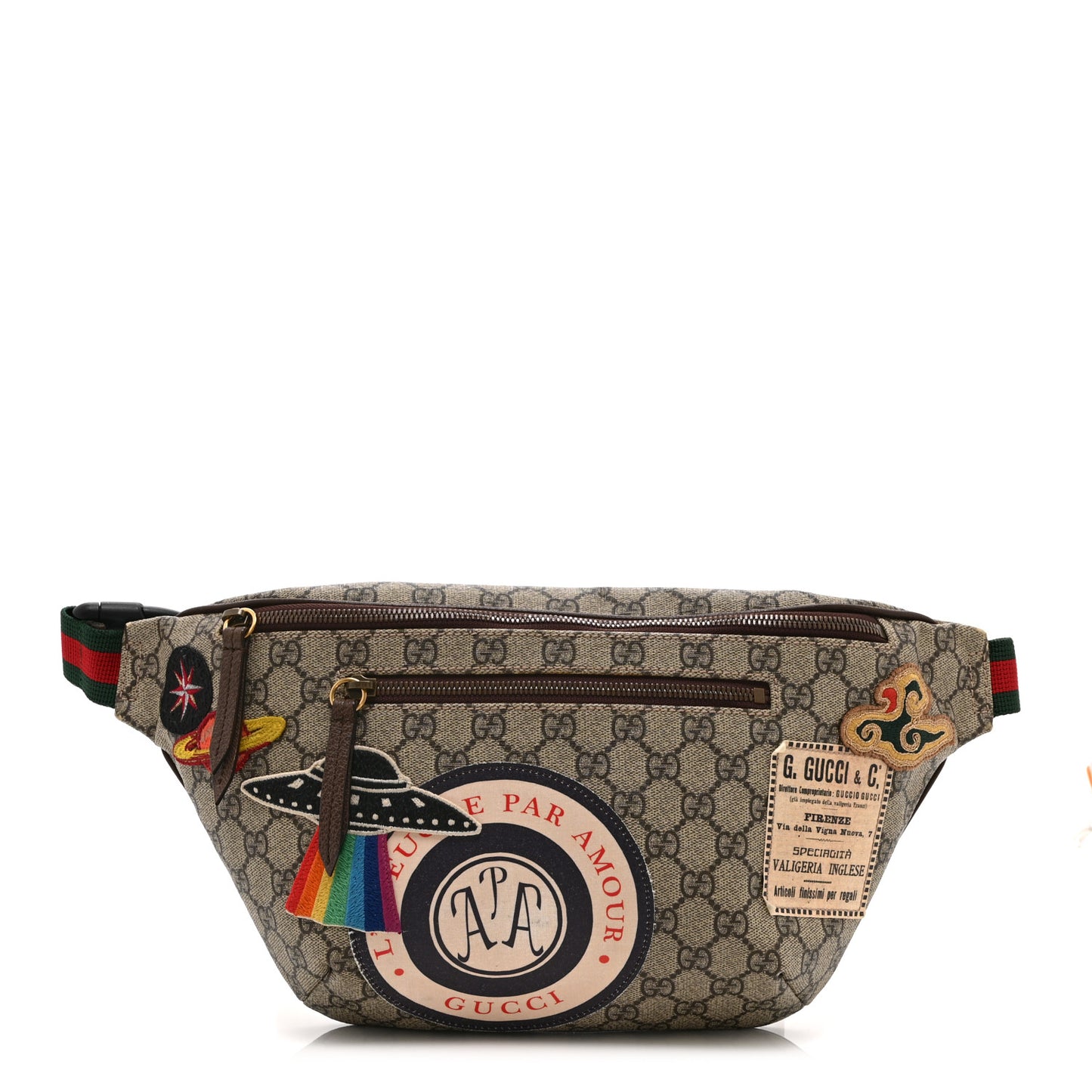 GG Supreme Monogram Courrier Belt Bag Beige New Acero