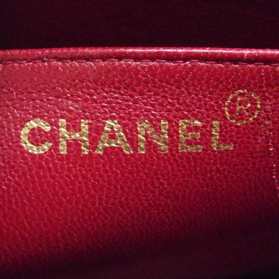 Lambskin Quilted Shoulder Bag Red