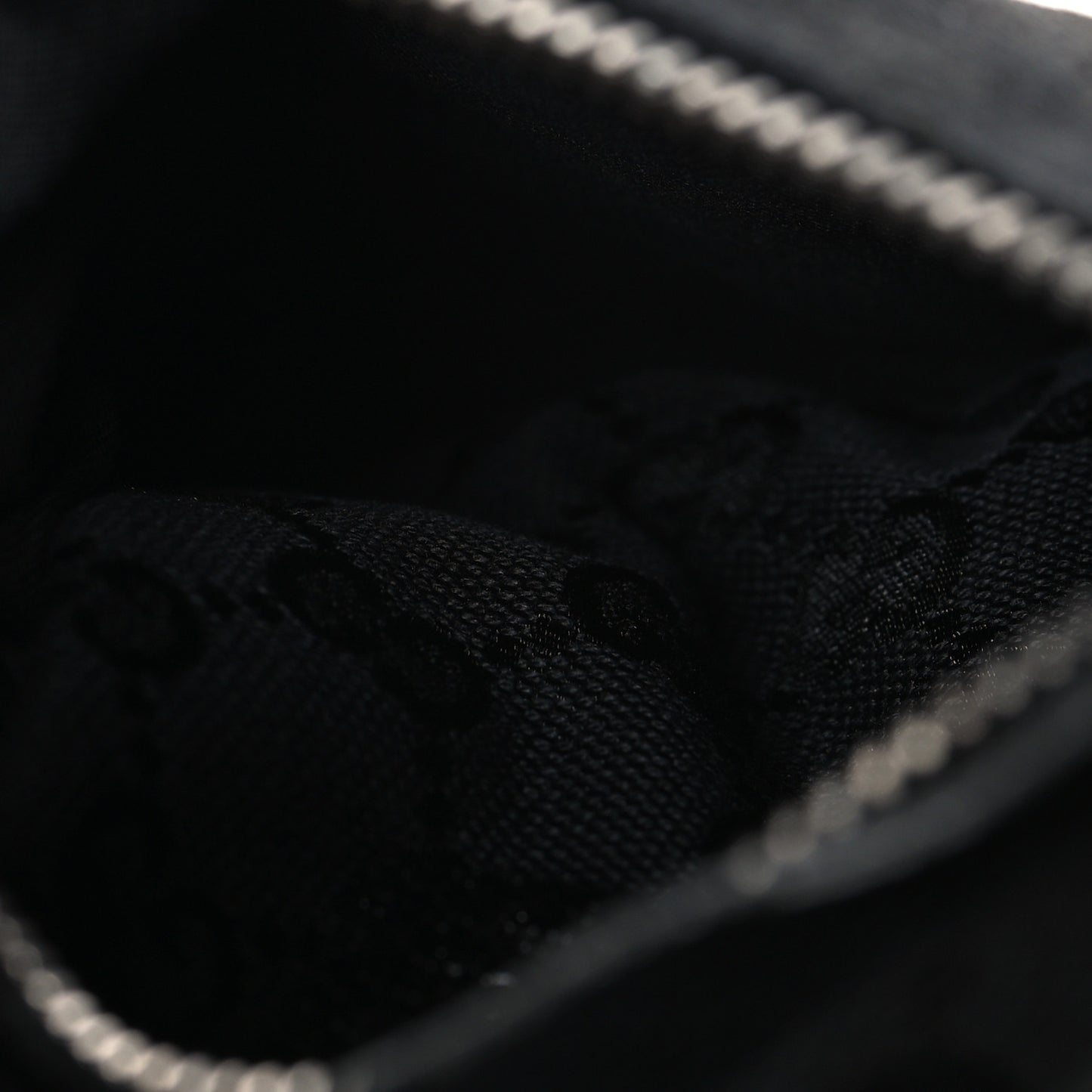 GG Monogram Double Pocket Belt Bag Black