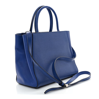 Fendi Vitello Elite Petite 2Jours Tote Blue Neon 3 of 15