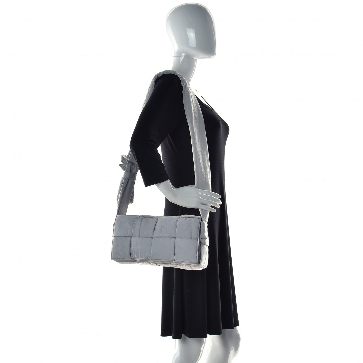 Nylon Intrecciato Padded Tech Cassette Bag Frost