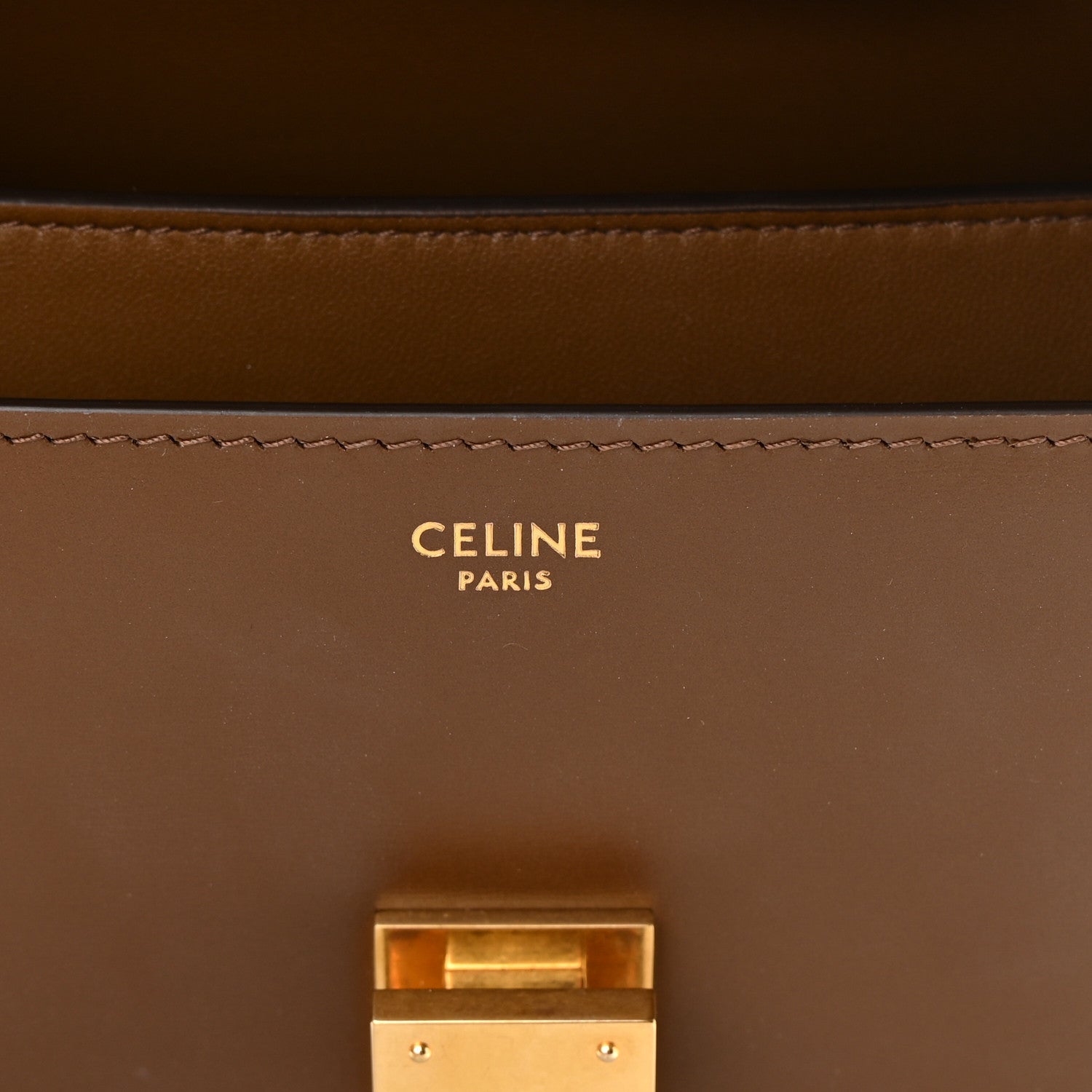 Celine Box Calfskin Teen Classic Box Flap Bag Camel 6 of 14