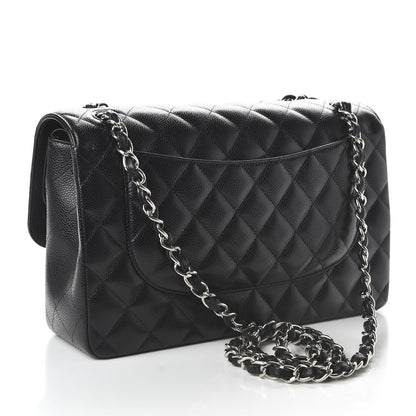 Chanel Caviar Quilted Jumbo Double Flap Black 3 of 11