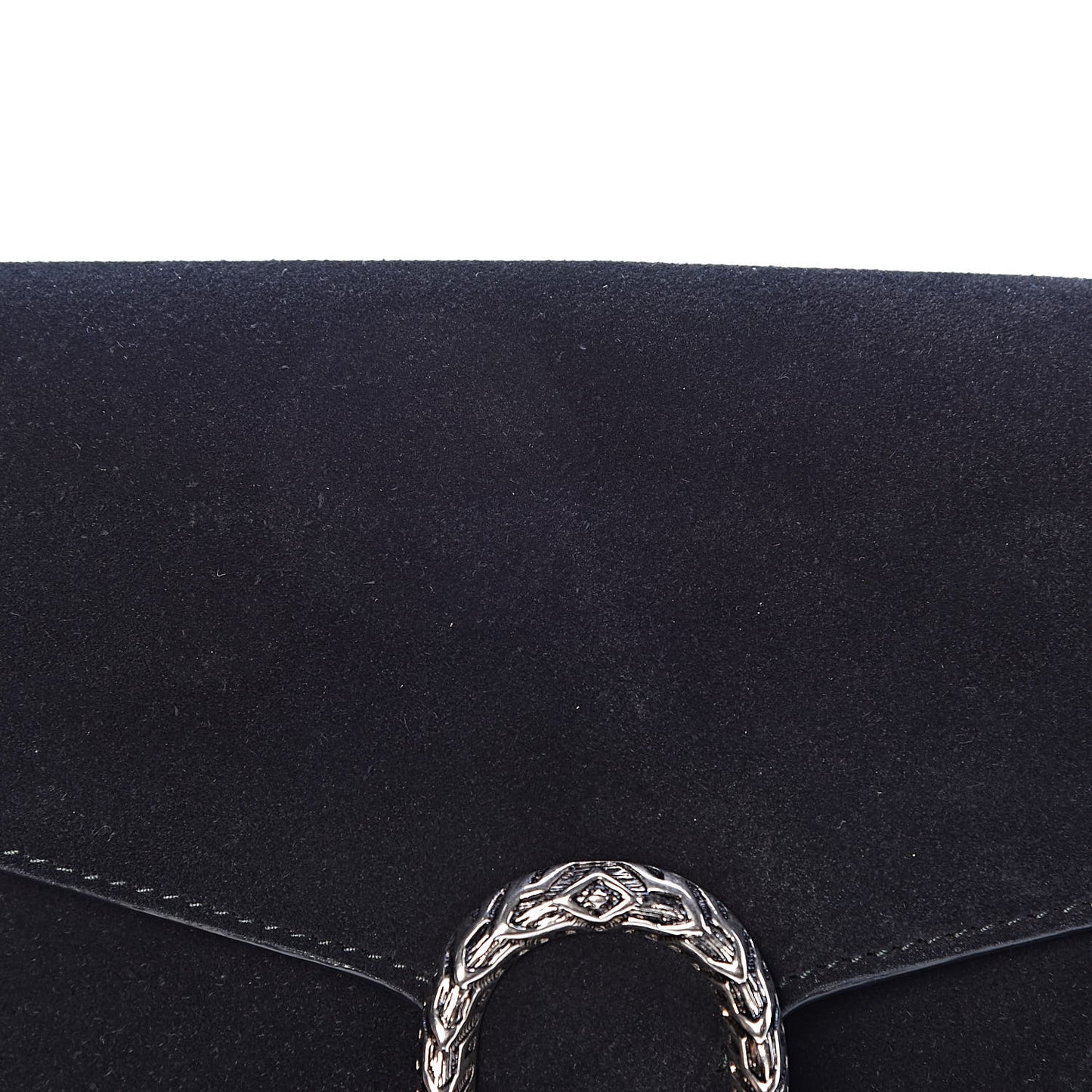 Suede Mini Dionysus Chain Wallet Black