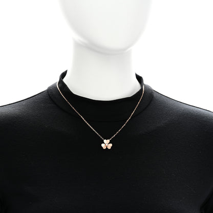 Van Cleef & Arpels 18K Rose Gold Diamond Small Frivole Pendant Necklace 2 of 6
