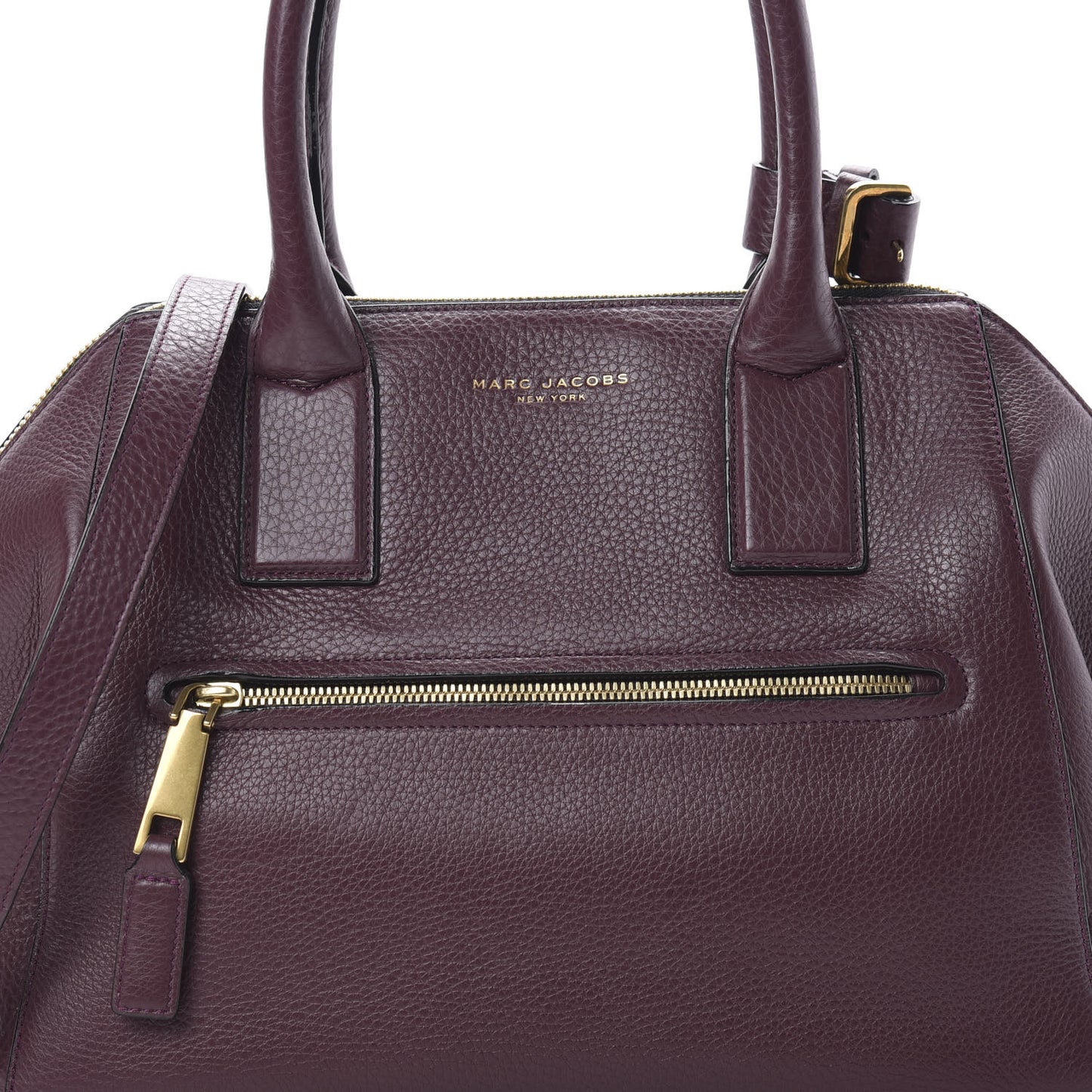 Textured Calfskin Medium Incognito Satchel Burgundy