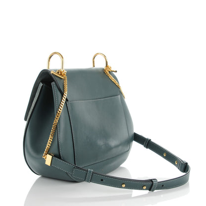 Chloe Suede Smooth Calfskin Medium Drew Shoulder Bag Cloudy Blue 3 of 10