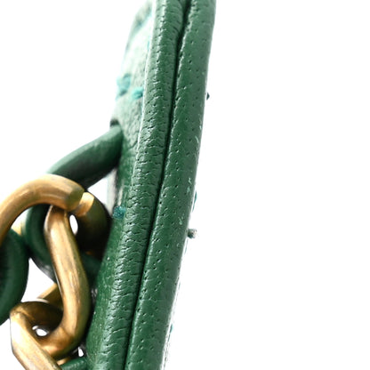 Chanel Lambskin Quilted Chain Infinity Top Handle Flap Green 13 of 13