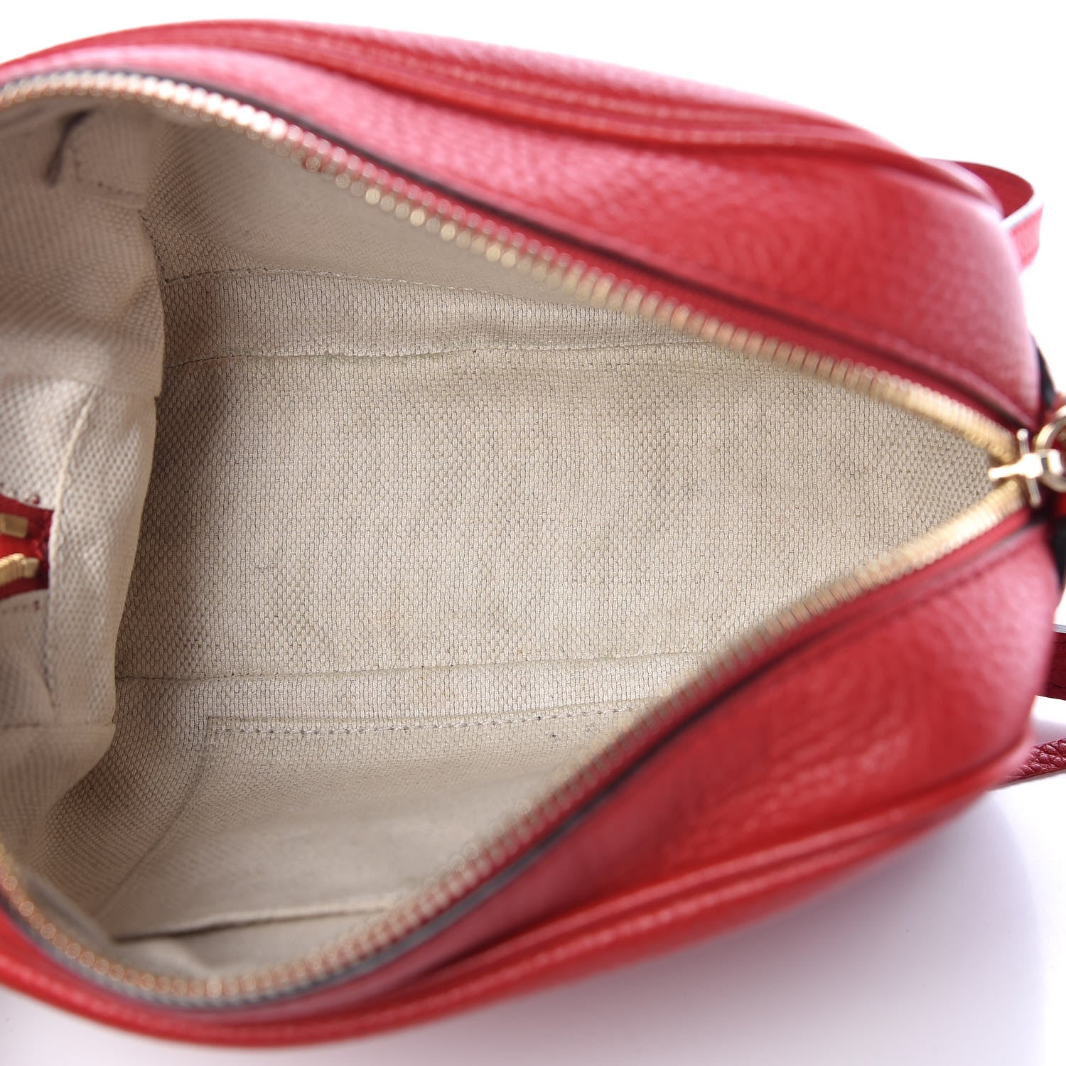 Gucci Pebbled Calfskin Small Soho Disco Bag Tabasco Red 5 of 13