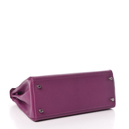 Hermes Chevre Mysore Horseshoe Kelly Retourne 28 Anemone Iris 6 of 42