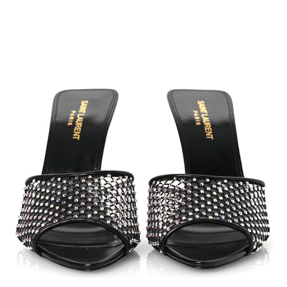 Saint Laurent Mesh Strass Giqua 95 Mule Sandals 39 Black 3 of 12