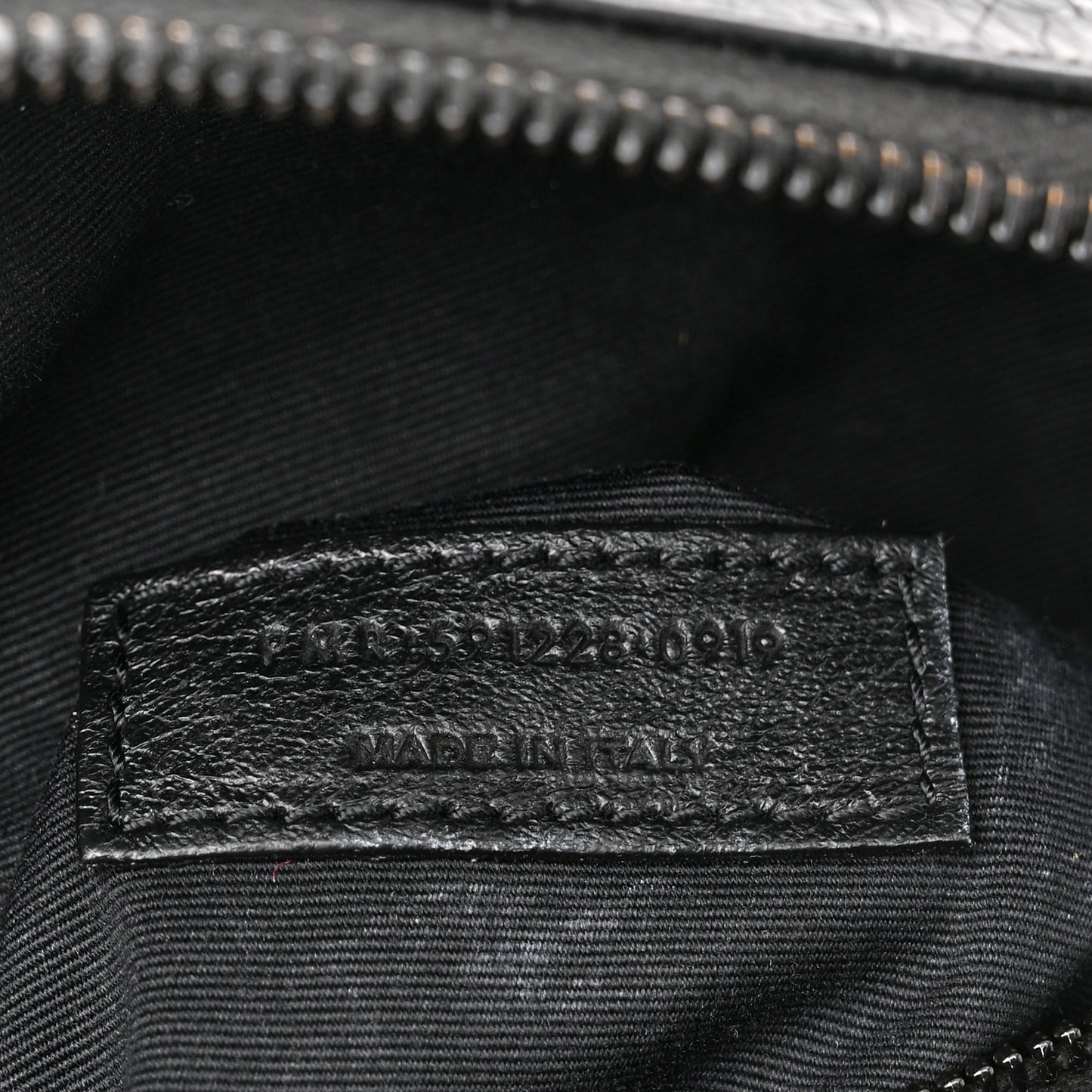 Crocodile Embossed Calfskin Matelasse Monogram Baby Niki Shoulder Belt Bag Black